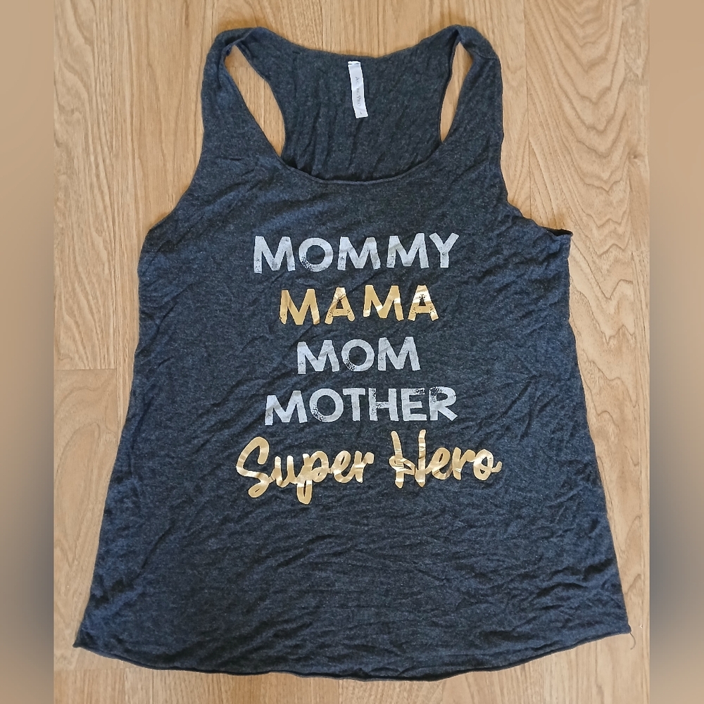 Acting Pro Women's Tank Top - Gray with Gold and White Text